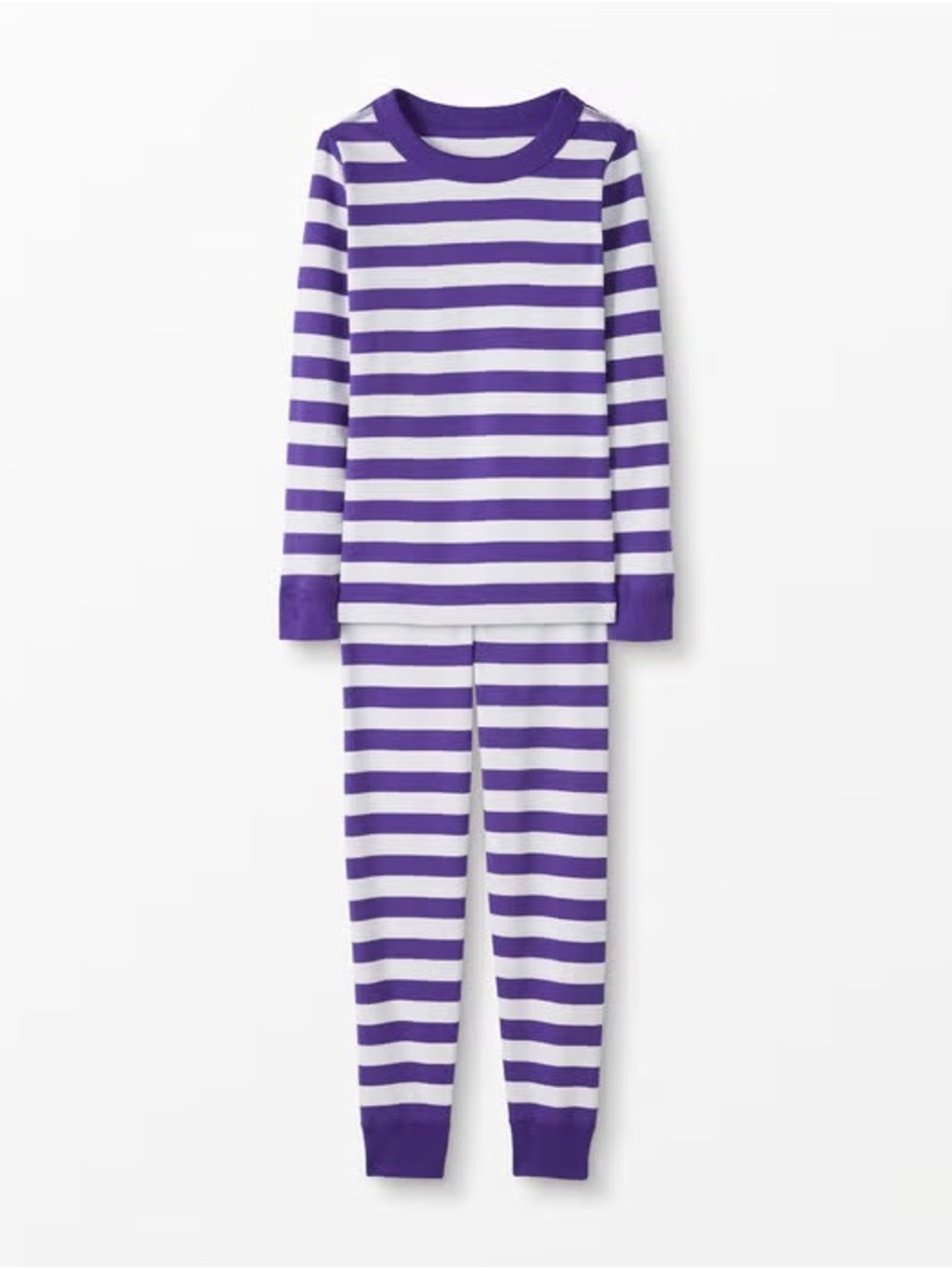Hanna Andersson Purple and White Striped Pajama Set